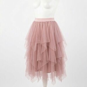 Honey Chelsea Elegant Pink Tulle Skirt